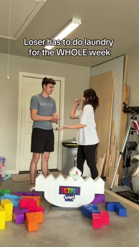 The giant Tetris is a win 😂😂😂 #dad #mom  #husband #wife #game 