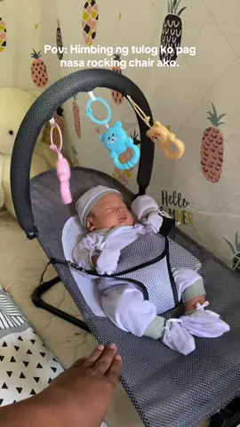 Ang himbing ng tulog pag naka rocking chair #rockingchair #bouncingchair #babyessentials #newbornclothes #kerinalivio 