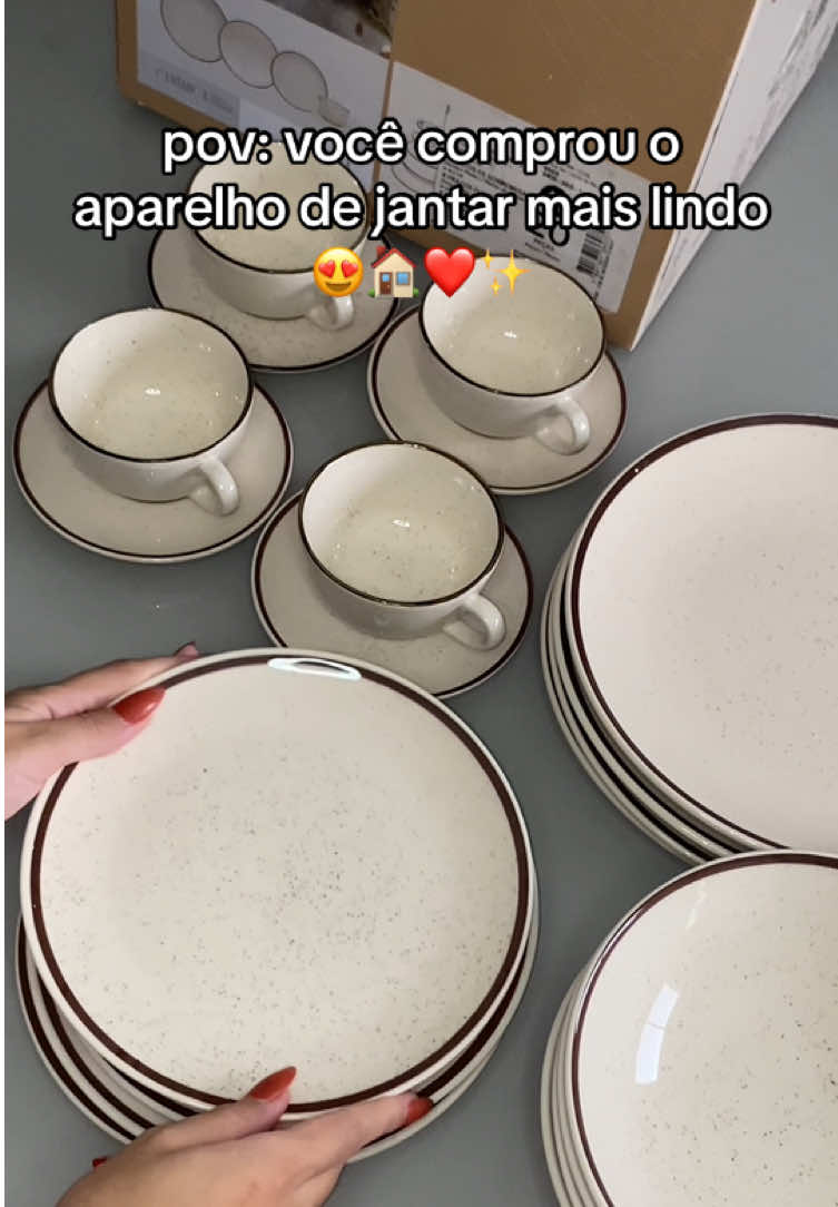 Aparelho de jantar da Oxford, modelo Unni Brisa. Estou apaixonada!😍❤️✨ #aparelhodejantaroxford #oxford #jogodejantar #jogodepratos #enxovaldecasanova #casanova #casamento #noiva #foryoupage #fyp #comprinhasshopee #compras #donadecasa #comprasparacasa #comprinhas 