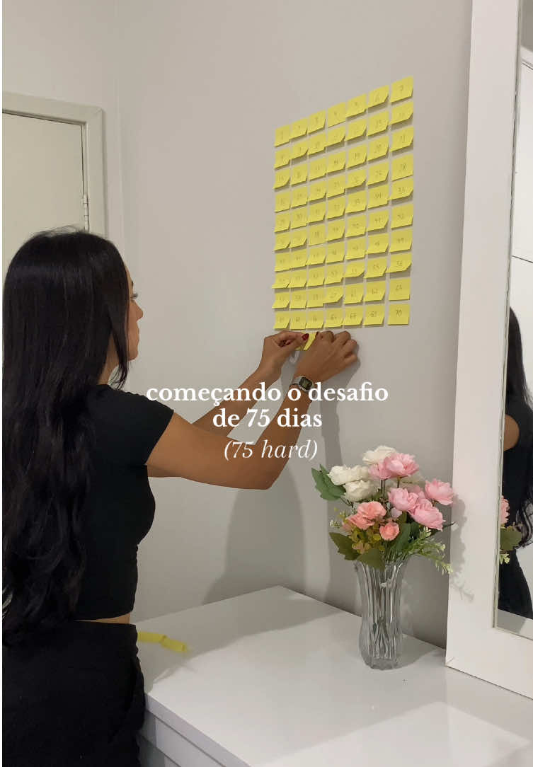Respondendo a @brunna.booktok comecei há uns dias e tá sendo bem legal!! #75hard #75hardchallenge #rotina #routine #hábitos 