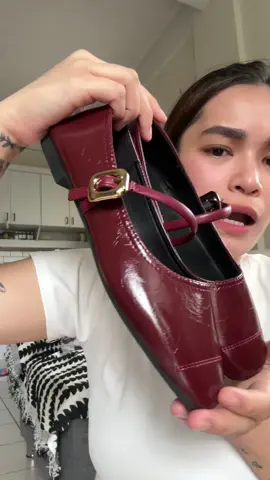 Finally my 1st mary jane shoes! 😍❤️ #flatshoes #sandals #maryjaneshoes #redshoes #comfyshoes #womensshoes 
