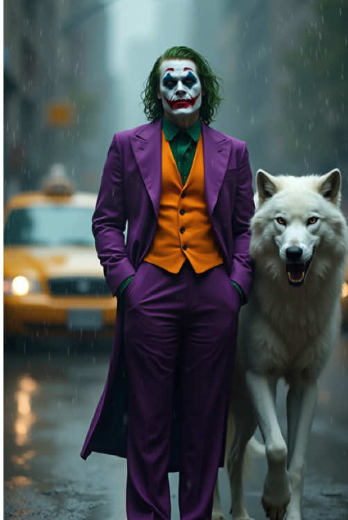 Animal hybrids lobo 🐺  y joker 🤡 #ai #aiart #hibrido #fusion #midjourney #midjourneyai #animals #human #hybrids #artificialintelligence #animalfusion