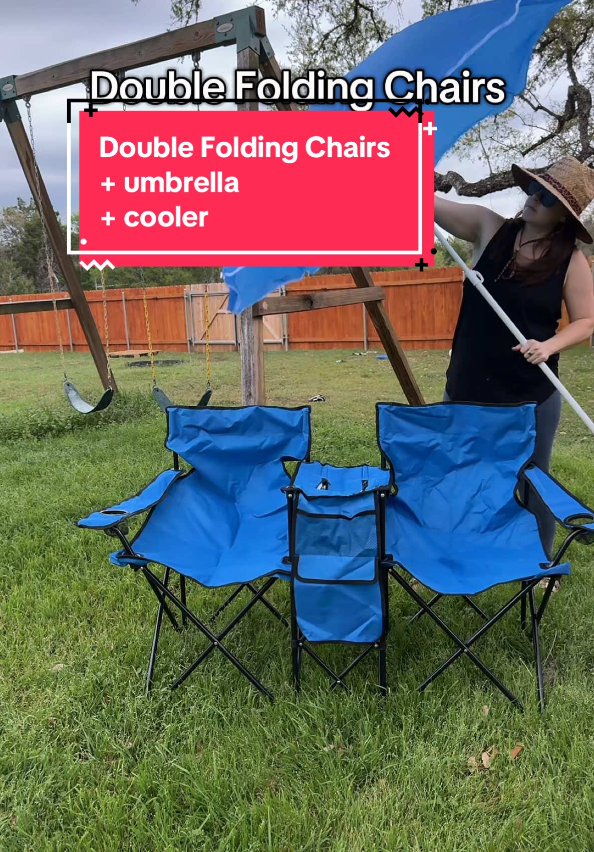 Portable double folding chairs with umbrella and cooler storage!! Perfect camping chair for the ball games, beach, and park ☀️☀️☀️ #CampingChair #FoldingChair #BeachChair #BallGameChair #PortableFoldingChair #PortableChair #DoubleFoldingChairs #FoldingChairWithUmbrella #PortableUmbrella #TravelBallMom #BallMoms #Beach #Park #tiktokshopjumpstart #springintohealth #ttslevelup #springtok  #tiktokshoprestock  #tiktokshopcreatorpicks  #tiktokshopjumpstartsale   #mademyyear #SuperBrandDay #lovelanguage #seasonalgems #goalcrusher #tiktokshopspringglowup #tiktokshoprestock #tiktokshopmothersday #springtok 
