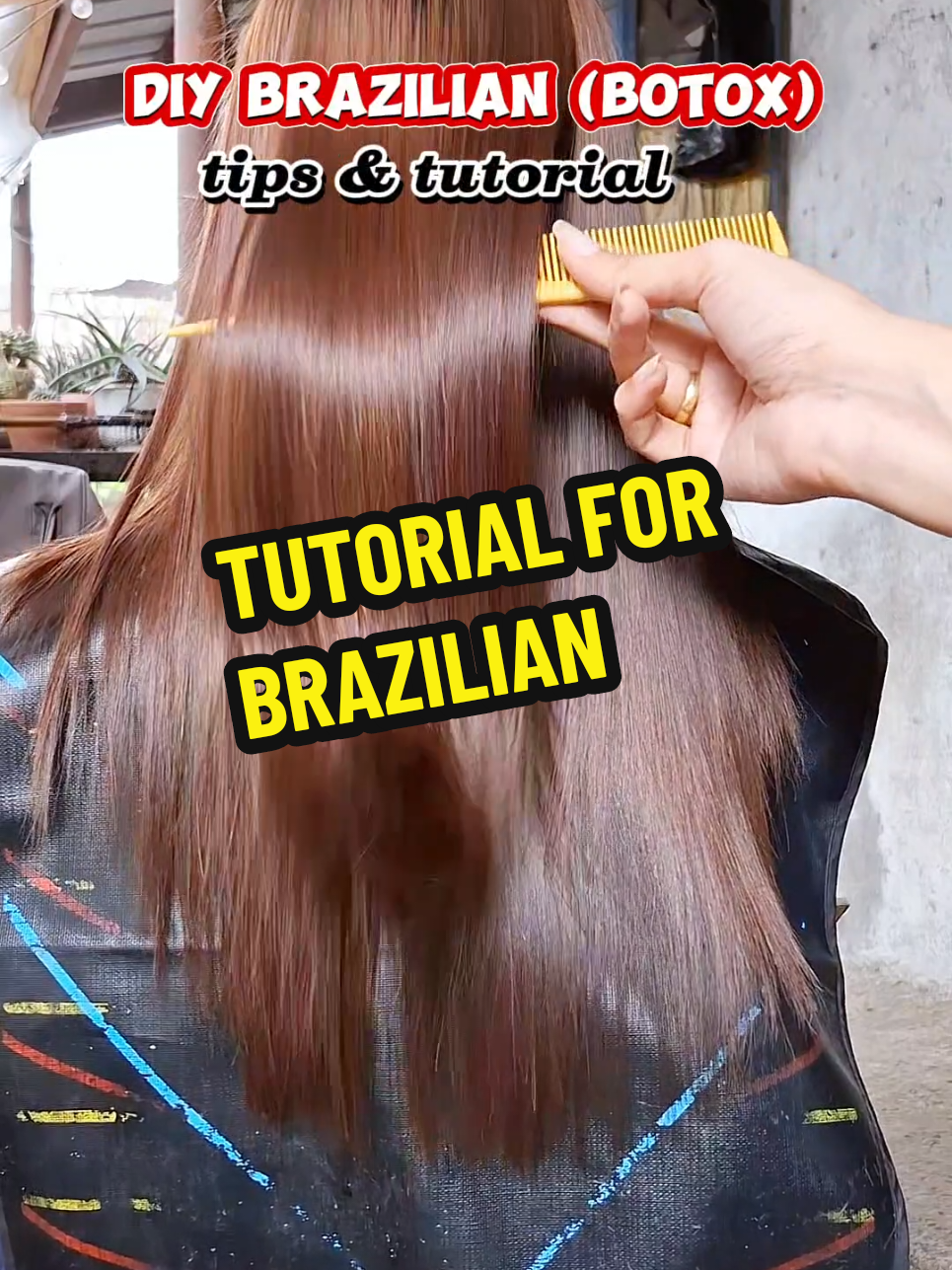 DIY Brazilian Blowout TUTORIAL using Kerabond Brazilian Botox. #kerabond #brazilianblowout #hairtreatment #tutorial #keratintreatment #haircare #HairCareTips 