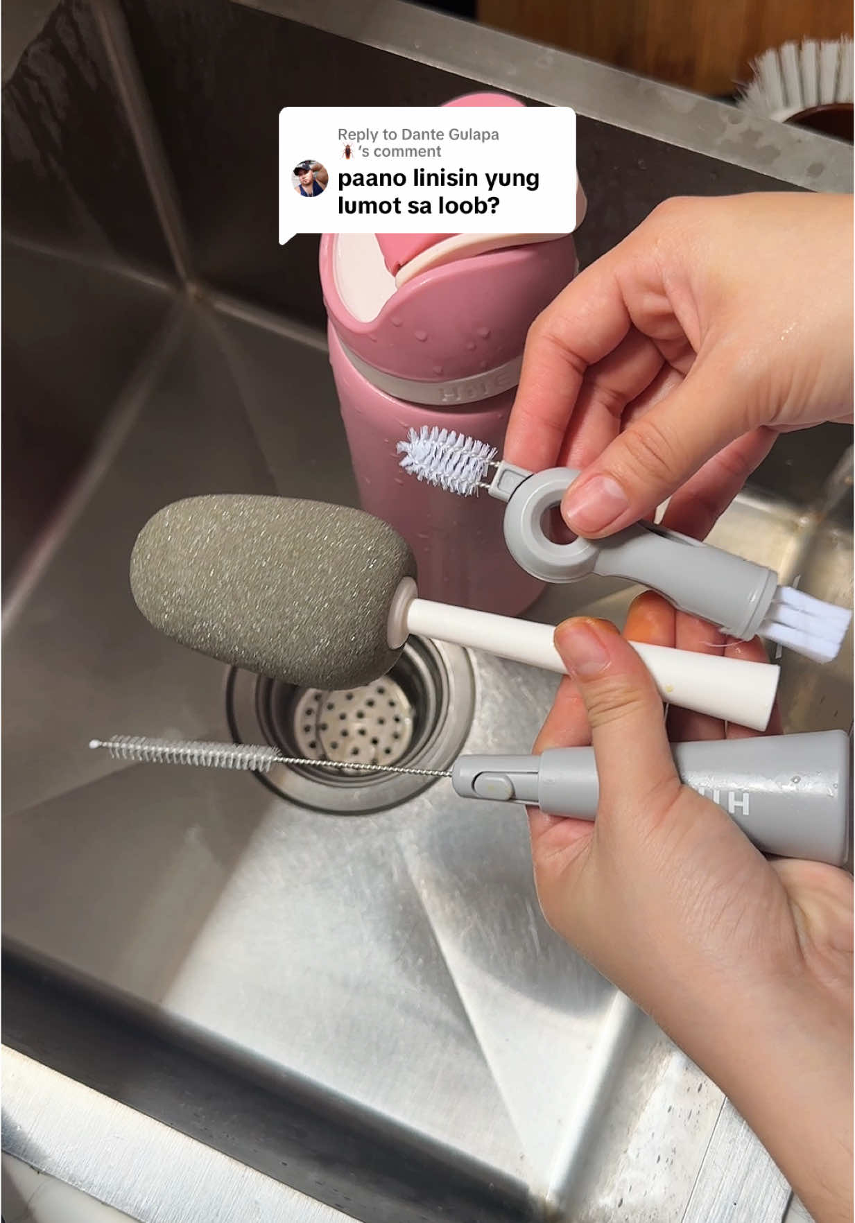 Replying to @Dante Gulapa                🪳  babad lang po sa mainit na tubig na may baking soda or asin po ☺️☺️ #tumblerstainless #tumblraesthetic #tumblersoftiktok #hilee #hileeflask #sippycup #tumblercleaner 
