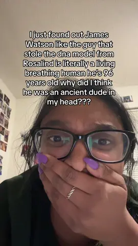 Am I the only one who was shocked by this? I genuinely didn’t realize how recent this stuff is #watsonandcrick #rosalindfranklin #Science #stem #womeninstem I hope he doesn’t have TikTok cause imma stand by my girl Rosalind 