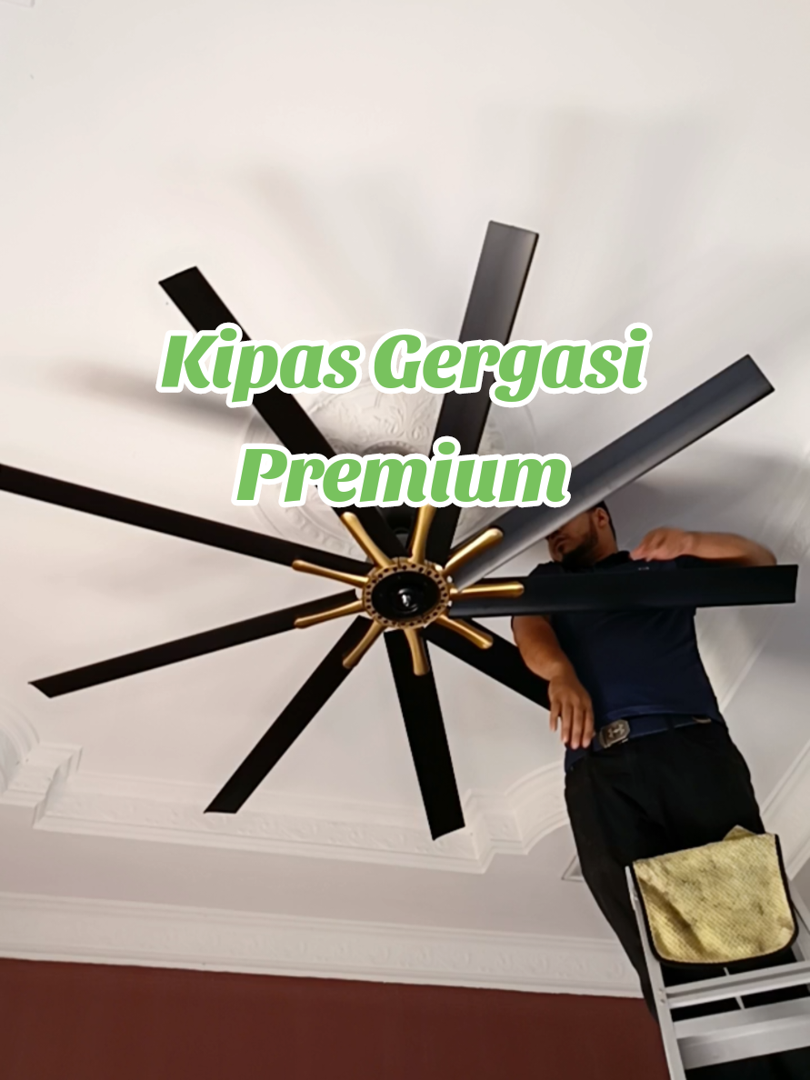 Alhamdulillah dah siap pasang. Terbaik sangat nampak mewah dan angin pun kuat 😍😍Harga Promo.  #kipasangin #kipassiling #kipasgergasi #bismillahfyp #fyp #fypシ゚ 