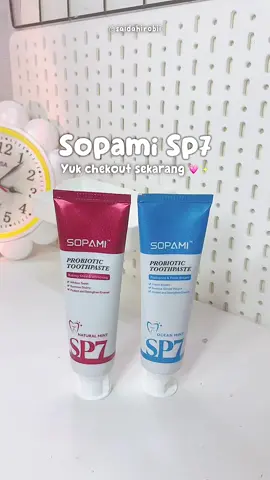 SOPAMI SP7 PROBIOTIK Pasta Gigi, Menyegarkan nafas, Mengurangi plak gigi, dan Meperbaiki gusi  #sopamisp7 #probiotics #sopamiprobioticsp7 #toothpaste #pastagigipemutih #fyppppppppppppppppppppppp 