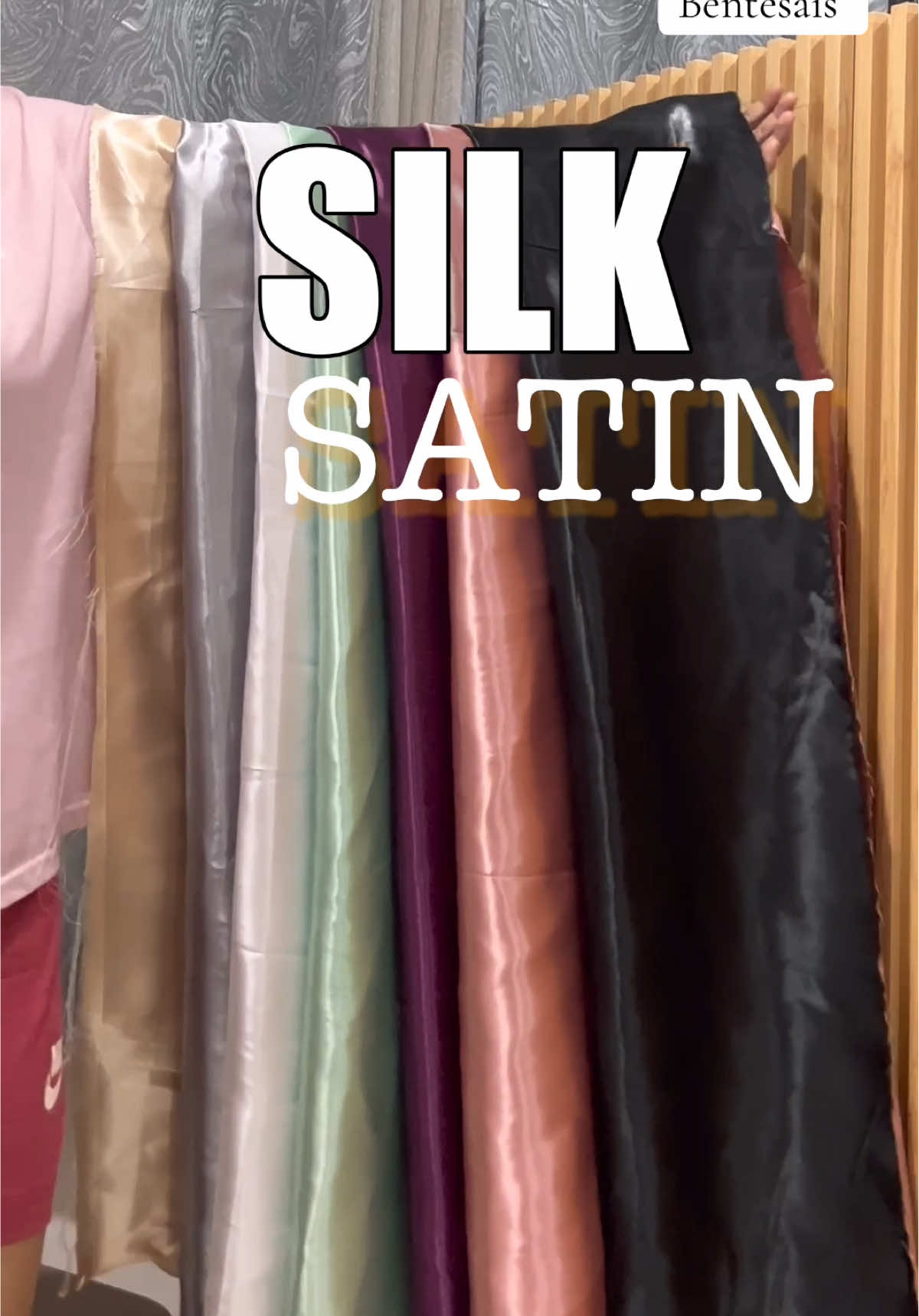 Satin silk fabric ,soft satin for background ,satin tela per yard , for curtain , pillow 💕 #satin #satinsilk #homemusthave #fabric #softsatin #homedecor #homedecorideas 