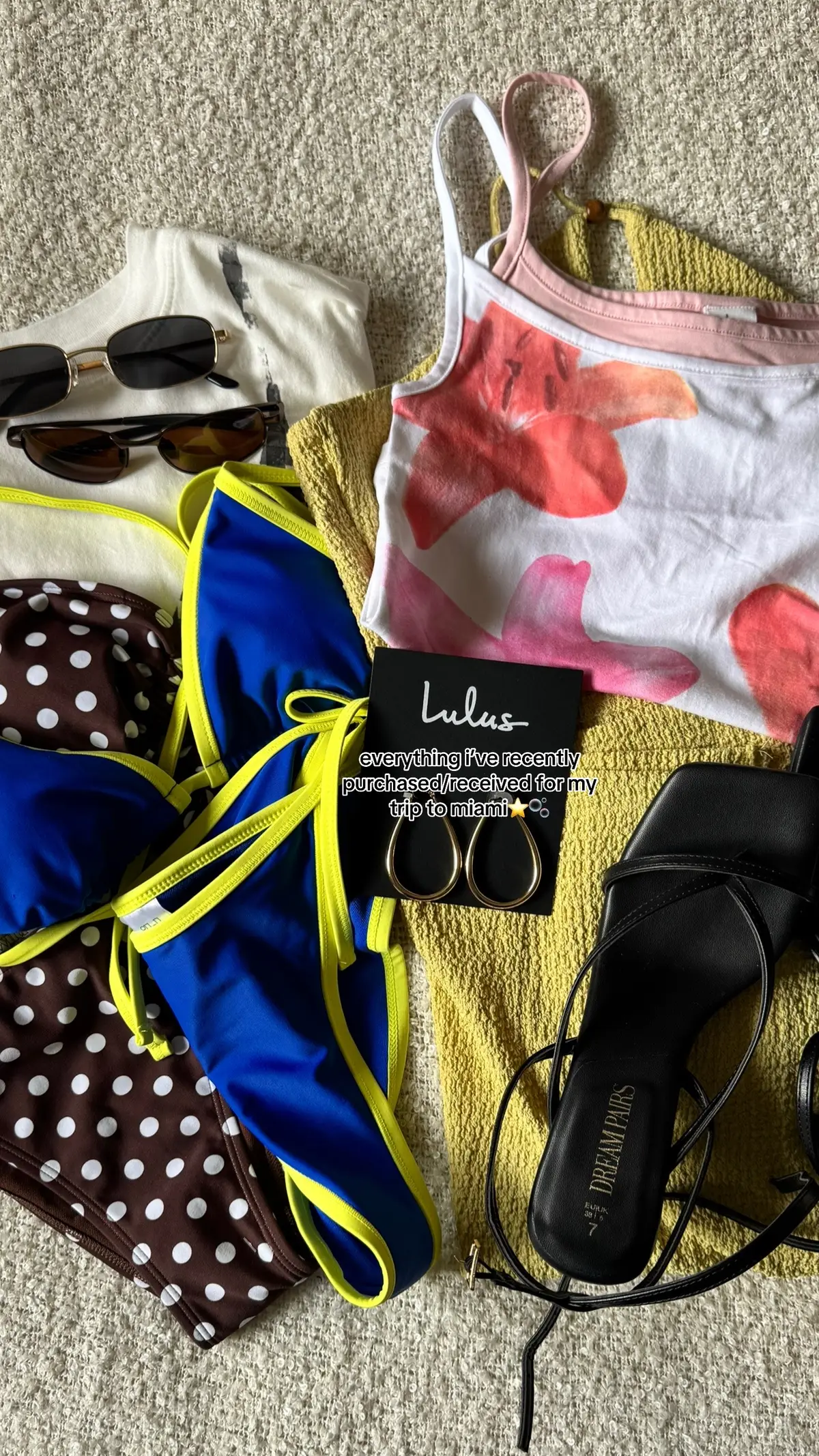 huge thank you to @Lulus 🥹 i’m getting more and more excited for my trip! @abercrombie @target @TJ Maxx #recentpurchases #purchase #miami #vacationhaul #shopping #shoppinghaul #shoppinghauls #haul #haultok #relatable #trending #fyp #fypシ #viral #vacationmode #vacation #miamiflorida #creatorsearchinsights 