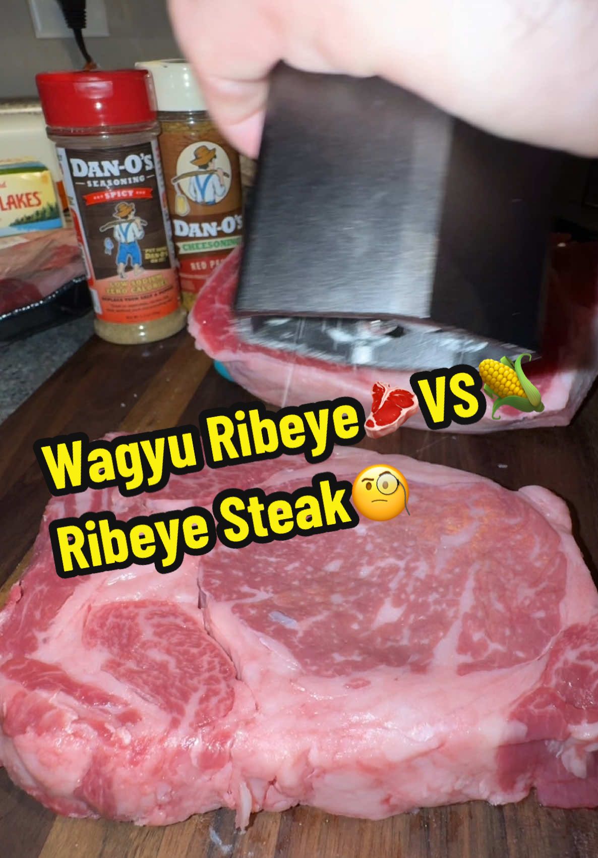 Wagyu Ribeye🥩VS🌽Ribeye Steak