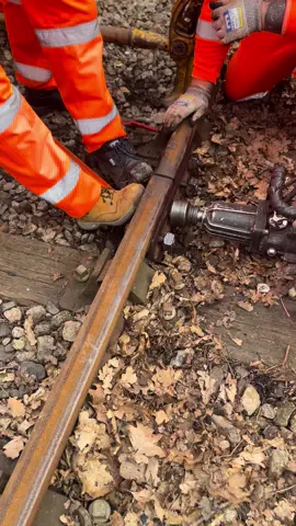 Students learning how to install fishplates using an impact wrench 💪 #railway #railwaylife #heritagerailway #workingoutside #railways #powertools #construction #manuallabor #railwayworker #railwaytraining #orangearmy #heritagerailway #impactwrench 