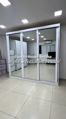 🔥 Espaço, estilo e praticidade no mesmo móvel! 🔥 O Guarda-Roupa Sevilha agora conta com espelho nas 3 portas, trazendo mais sofisticação e funcionalidade para o seu quarto! 😍✨ ✅ Deslize suave com trilhos de alumínio ✅ 6 gavetas com corrediças metálicas ✅ 8 prateleiras para organização máxima ✅ Espaço para malas e cobertores ✅ 2 cofres para guardar joias e acessórios Um guarda-roupa completo e moderno, perfeito para quem busca organização e beleza em um só lugar! 💖🛏️ 🛒 Garanta o seu agora! #GuardaRoupaSevilha #MóveisComEstilo #quartodossonhos 