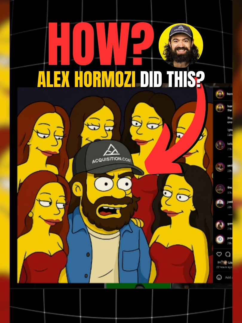 Wait… Alex Hormozi used ChatGPT to turn himself into a Simpsons character?! 🤯 This is next-level branding. 🔥 If you’re not using AI + storytelling like this to stand out online, you’re missing out big time. This is how top creators grab attention, go viral, and stay unforgettable. 💡 Want to learn how to do it for your brand too? Follow for content ideas + editing tips that actually convert. #AlexHormozi #ChatGPT #AIContent #Simpsons #ShortFormContent #ContentMarketing #Storytelling #PersonalBranding #VideoEditing #contentcreator