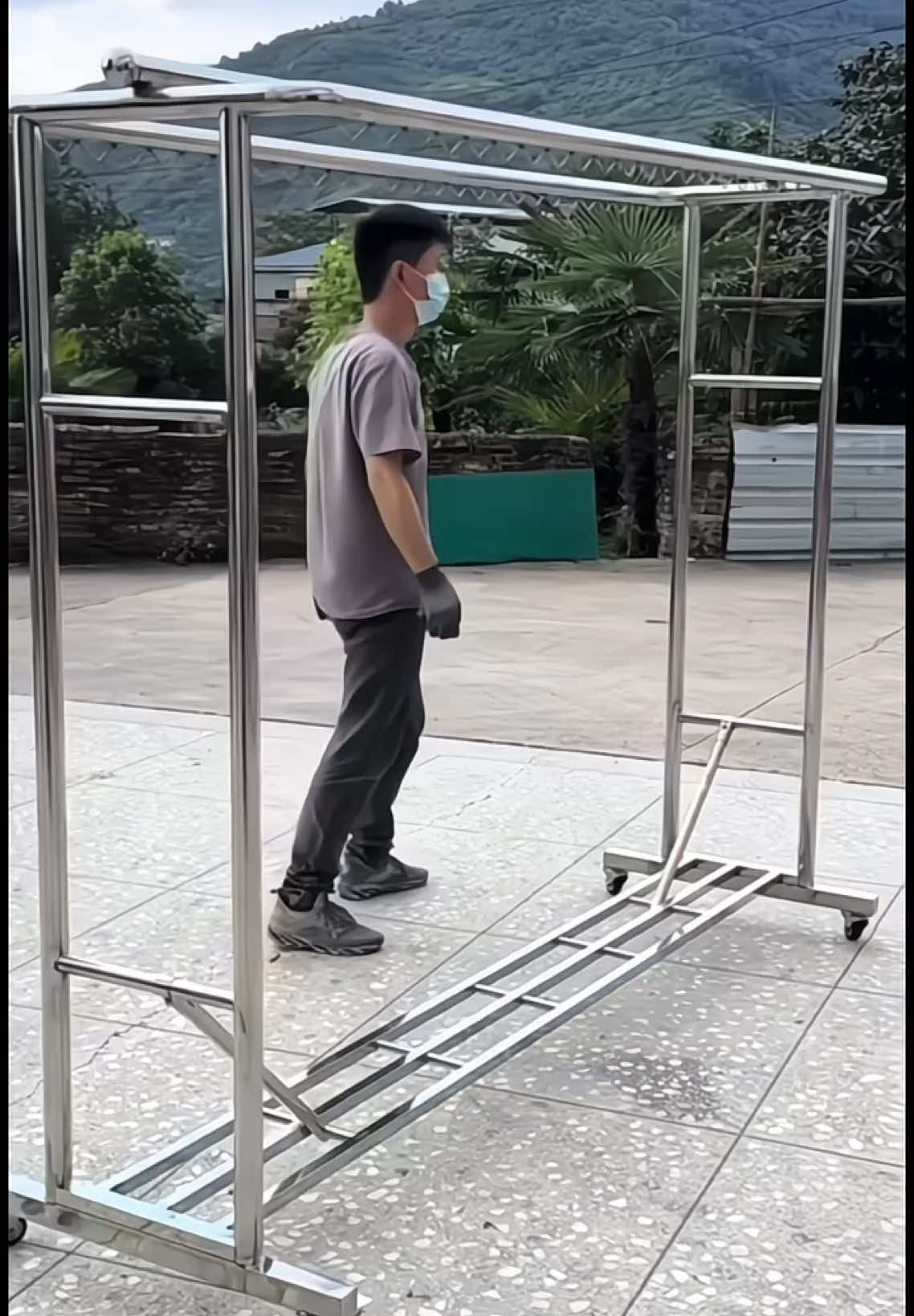 Giàn Phơi Quần Áo Cao Cấp Gấp Gọn Dài 180Cm Innox 304 Loại Siêu Dày Thiết Kế Thông Minh#xuhuong #thinhhanh #giadungtienich 