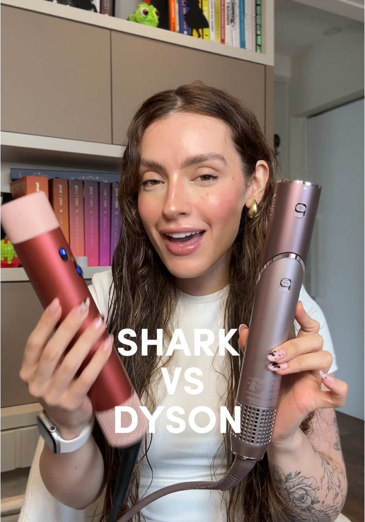 FALEI A VERDADE E SAI CORRENDO #shark #sharkflexstyle #sharkflexfusion #dyson #dysonairwrap @Shark Beauty #airwrap #modeladordecachos #escovasecadora #sharkvsdyson 