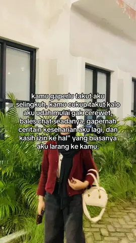 gamau jadi cewe yg ribet lg buat siapapun🙏