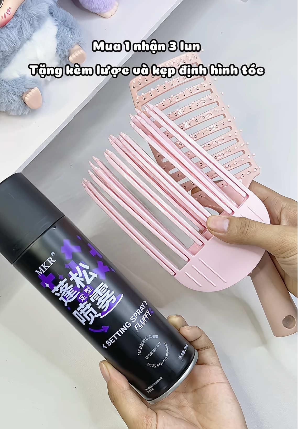 Gôm xịt mềm định hình tóc MKR loại xịn 🛒#gomxittoc #gomtaokieutoc #taokieutoc #lamphongtoc #xuhuong #fyp #unboxing 