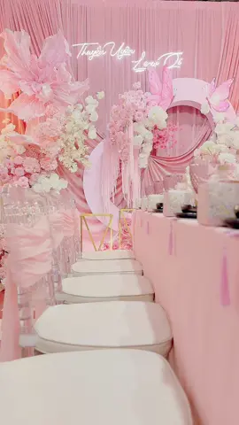 Một chút gam hồng mang hơi hướng thanh xuân vào không gian gia tiên ngày đính hôn #decor #bridal #bienhoa #bìnhduong #vietnam 