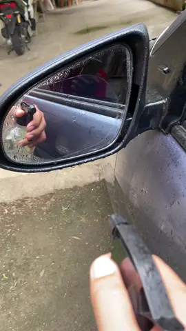 Kahit malakas ang ulan malinaw parin ang side mirror mo #antirainfilm #waterproof #antifogfilm #antireflective #antiglare #sidemirrorfilm #cartok #viosgen4 