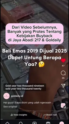Banyak yang protes soal kebijakan buyback di beberapa toko emas, padahal setiap toko punya aturan masing-masing! Jangan sampai salah paham yaa, pahami dulu sebelum beli. Yuk, simak penjelasannya di video ini! ✨ #Goldaily #TokoMasJayaAbadi217 #Gold #BuyBack #buybackemas 