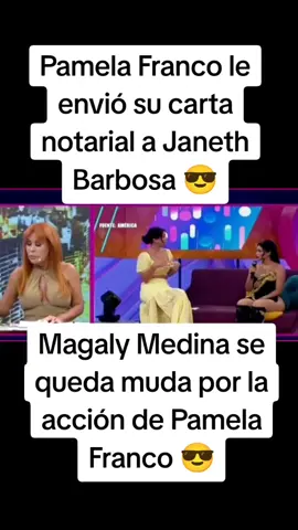 Pamela Franco le envío su carta notarial a Janeth Barbosa 😎 Magaly Medina se queda callada por la acción se Pamela Franco 😎. #pamelafranco #chollywood #amoryfuego #ticktok_viral #viral_video_tiktok #destacame #paratiiiiiiiiiiiiiiiiiiiiiiiiiiiiiii #fyp #peruanosenmadrid🇪🇦 #chatocuevafutbol⚽️ #magalymedina #magalytvlafirme 
