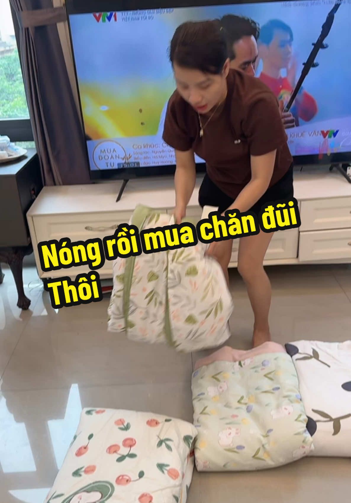 Nóng rồi các bác sắm chăn đũi chưa ạ #chandui #chanduixodaunanh #chanduihe 