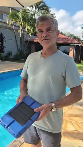 Ionizador solar para sua piscina ficar linda!!😁💙🥰💧#trabalho #inovação #piscinascrostalinas #ionizadores 