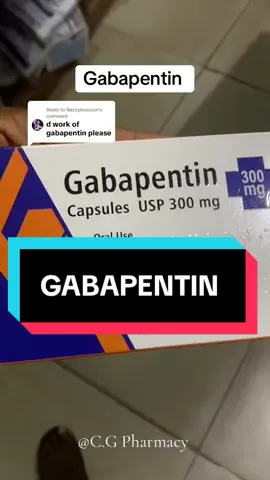 Replying to @Nazzybronzon GAPBAPENTIN #gabapentin #gabapentintablet #usesofgabapentin #neurontin #gabapentin300mg #cgpharmacy #foryou #gabapentinawareness #nervepain #cgpluspharmacy #fyp #creatorsearchinsights 
