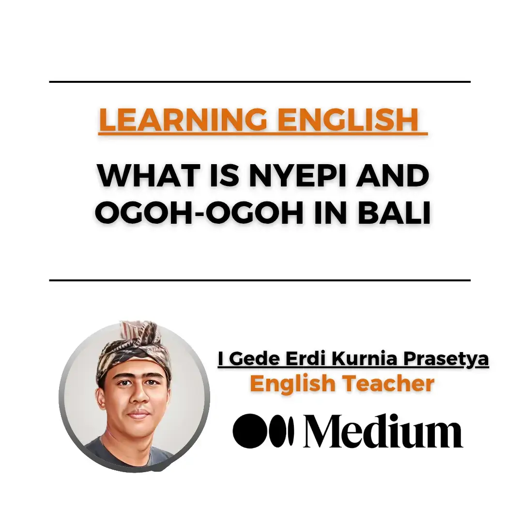 Here is some information regarding ogoh-ogoh and Nyepi (silent day) in Bali. As a human being live in Bali, we must respect and understand about their tradition and culture. On silent day, let's reflect about what's our action in the past whether is right or wrong. If you have found your answer on your mistakes, let's purify our mind and take the right action in the future. . #belajarbahasainggris #bahasainggris #kosakatabahasainggris #kampunginggrispare #kampunginggris #bahasainggrismudah #bahasainggrispemula #nyepi 