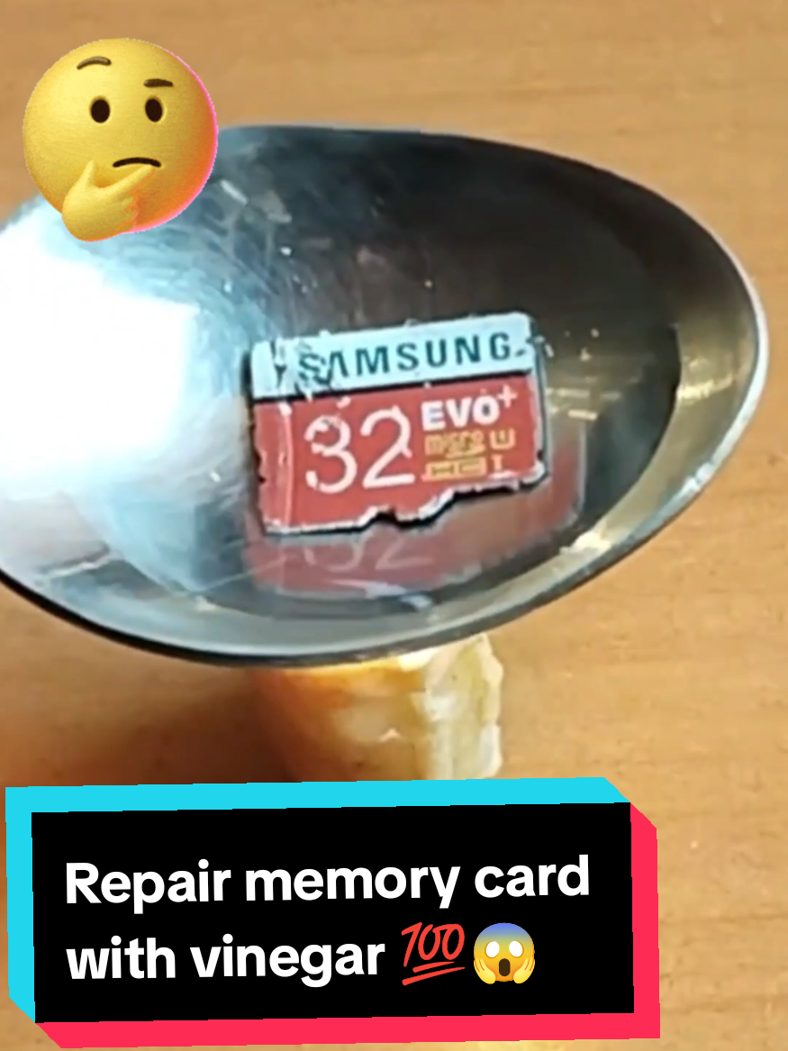 repair memory card with vinegar 💯😱😱#fyp #pleasedontunderreviewmyvedios🔥 #information #education #purpose #only #secret #trick #repair 