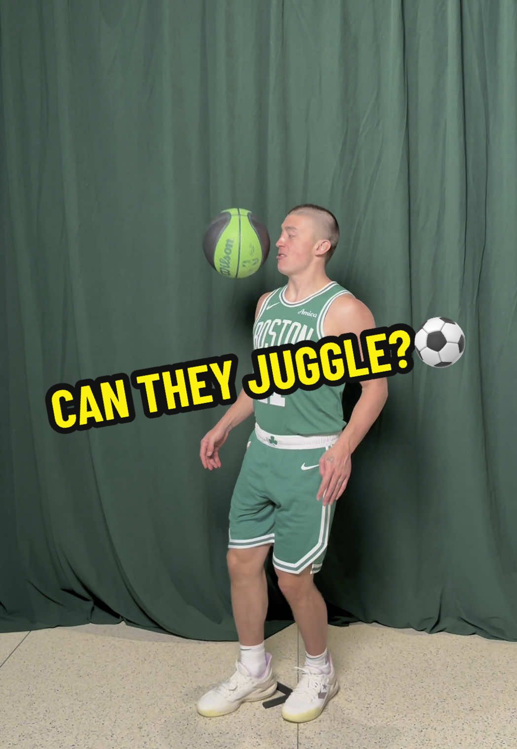 good thing they’re good at basketball 😌 #celtics #bostonceltics #NBA #Soccer #juggle 