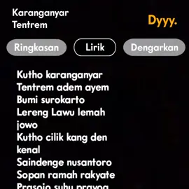 bagian 1 || Karanganyar Tentrem.#liriklagu#lirikgoogle#celanaskena#celanamurah#lirik#edit#karanganyar24jam#karanganyartentrem#fyp 