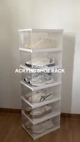 Foldable Acrylic Shoe Rack NO NEED to Assemble! Audio credits to the rightful owner #shoes #shoebox #shoerack #acrylic #acrylicshoebox #shoeorganizer #foldableshoerack 