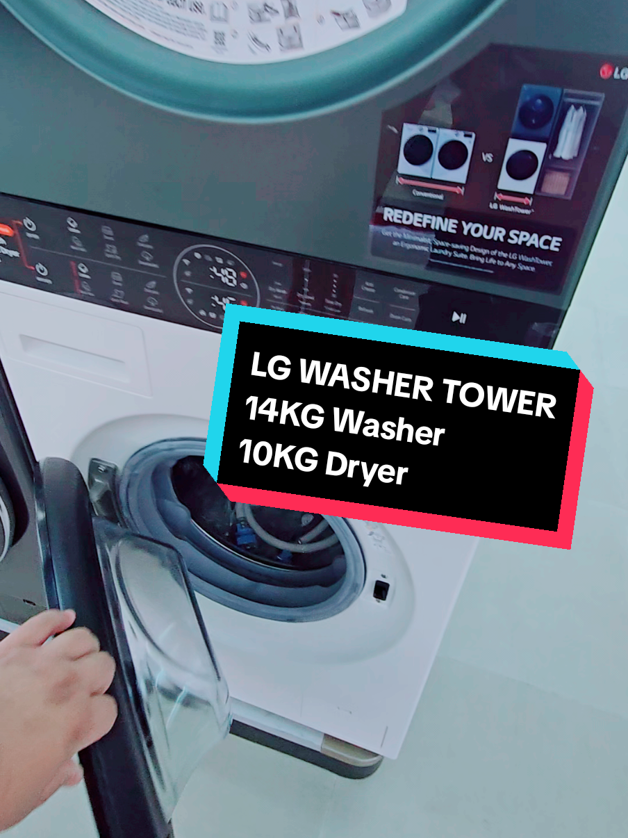 🎉LG Inverter Washer Tower🔥 14KG Washer + 10KG Dryer LG-WT1410NHEG 💯💯 Dimension(mm): 600(W)×1655(H)×660(D) RM 320 monthly only s-coin cashback 15% 😱 (123,735 S-COINS) 1+1 Warranty For Plusone Member #shsqlgcl #washertower #LG #SenangMilik #SenhengMY #SenhengMalaysia #Senheng #scoin #extraoneyearwarranty  #replacementwarranty #GrandSenhengBalakong #bayarbulanan #PlusOneMembership #MyRewardsMyChoice #SenangMilikBySenheng #SenhengMalaysiaReview #SH18963 #FYP #FYR #FYI 