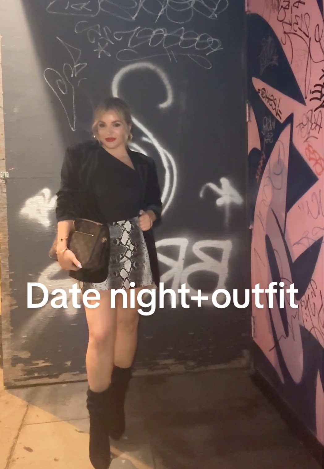 A lil rock theme outfit for date night @the gastro garage must see show! #style #datenight #outfitcheck #styleinspo #placestoeatinla#grwm #husbandwife 