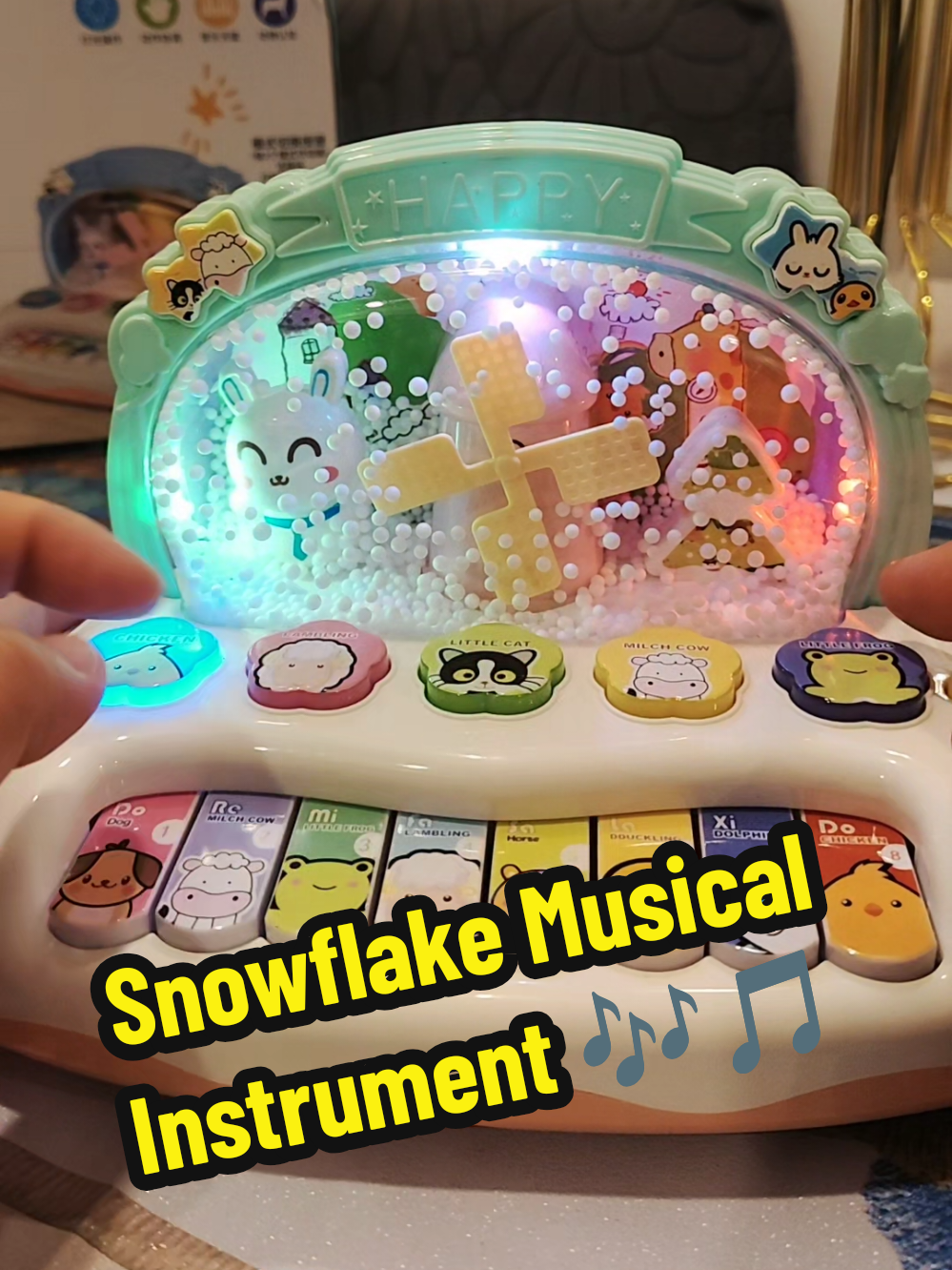 Amazing Children Baby Rotating Music Piano with Lights and Sounds. Perfect Gift Idea! 💯🫰❤️ #SnowFlakeMusicalInstrument  #RotatingMusicPiano  #EducationalToys  #GiftIdeas  #Pycolom  #TeamOrtega 