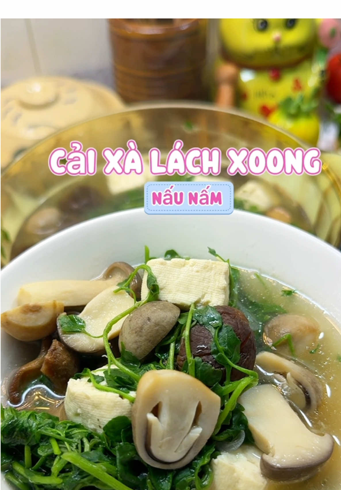 Canh cải xà lách xoong nấu với nấm vừa bổ dưỡng vừa mát #nauan #ancungtiktok #nauancungtiktok #monngonmoingay #xuhuong2025 #tuyencancook #homnayangi #trending #viralvideo #canhxalachxoong 