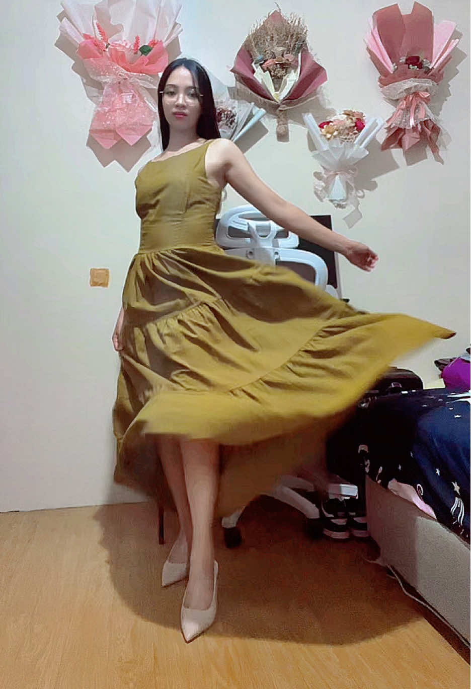 Casual Maxi Dress Fit Small to Semi Large.✨ #Casualwear #Cotton #Linen #Fabric #Womenswear #Breathable #Comfortable #Lingerie #fyp #ladiesdress #foryoupage 