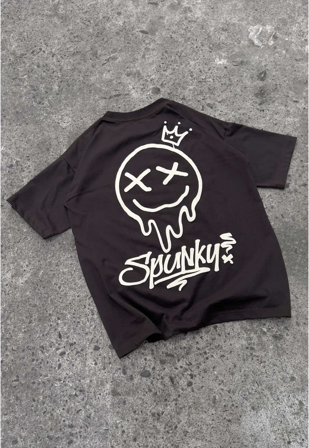 Choco brown Puff print