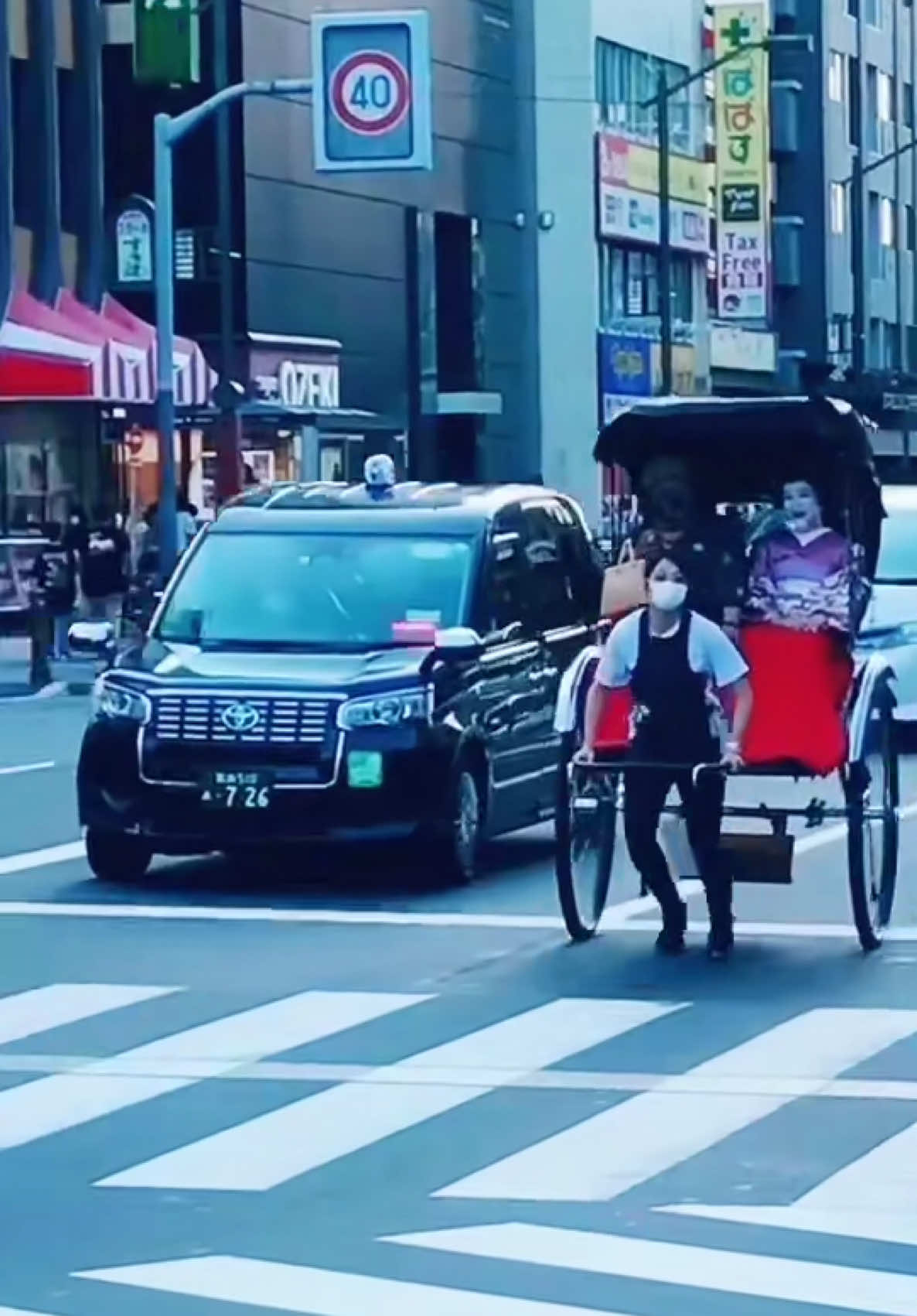 The girl pulling a cart in Japan.#nfl 