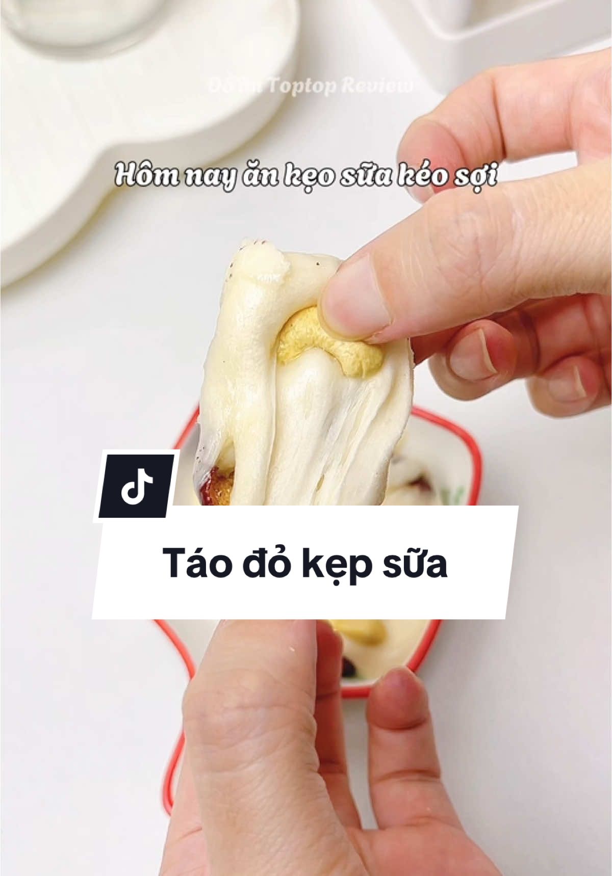Táo kẹp sữa kéo sợi #taodo #keosua #taodokepsua #anvat #xuhuong 