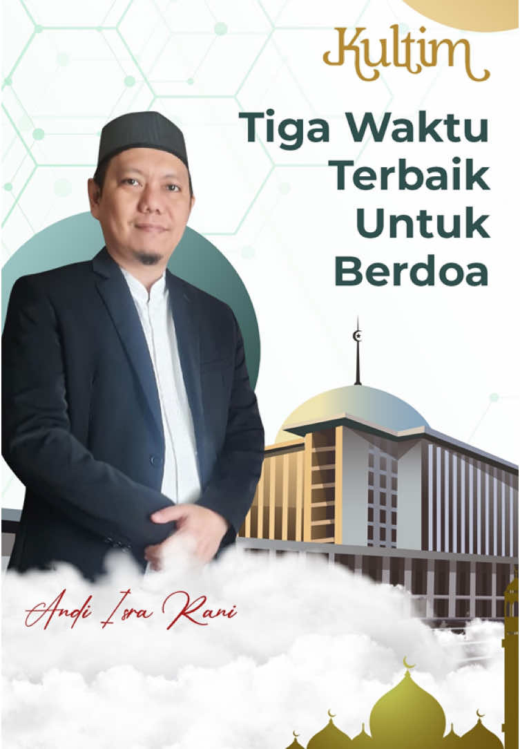 Salam #SahabatReligi Ada 3 waktu terbaik untuk berdoa, apa saja? Simak kultim ini sampai habis ya! #BMBPSDM #KemenagRI #ModerasiBeragama #KitaSemuaSama #ExellenceIsOurTradition 