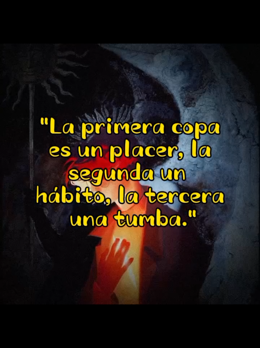 Al principio, el placer es un huésped bienvenido, una caricia fugaz del vino sobre los labios. Luego, se convierte en costumbre, en un rito que el alma repite sin cuestionar. Pero cuando el hábito toma las riendas, ya no es el hombre quien bebe, sino el abismo que lo bebe a él, arrastrándolo sin prisa hacia su propia ruina. #filosofiaoscura #filosofia #Frases #Poesia #filosofos @TikTok 