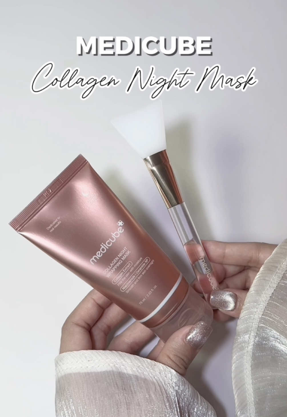 Loving this viral Medicube Collagen Night Wrapping Mask! ✨ Waking up to glowy and hydrated skin!” #medicube #nightmask #glowyskin #glassskin #skincare