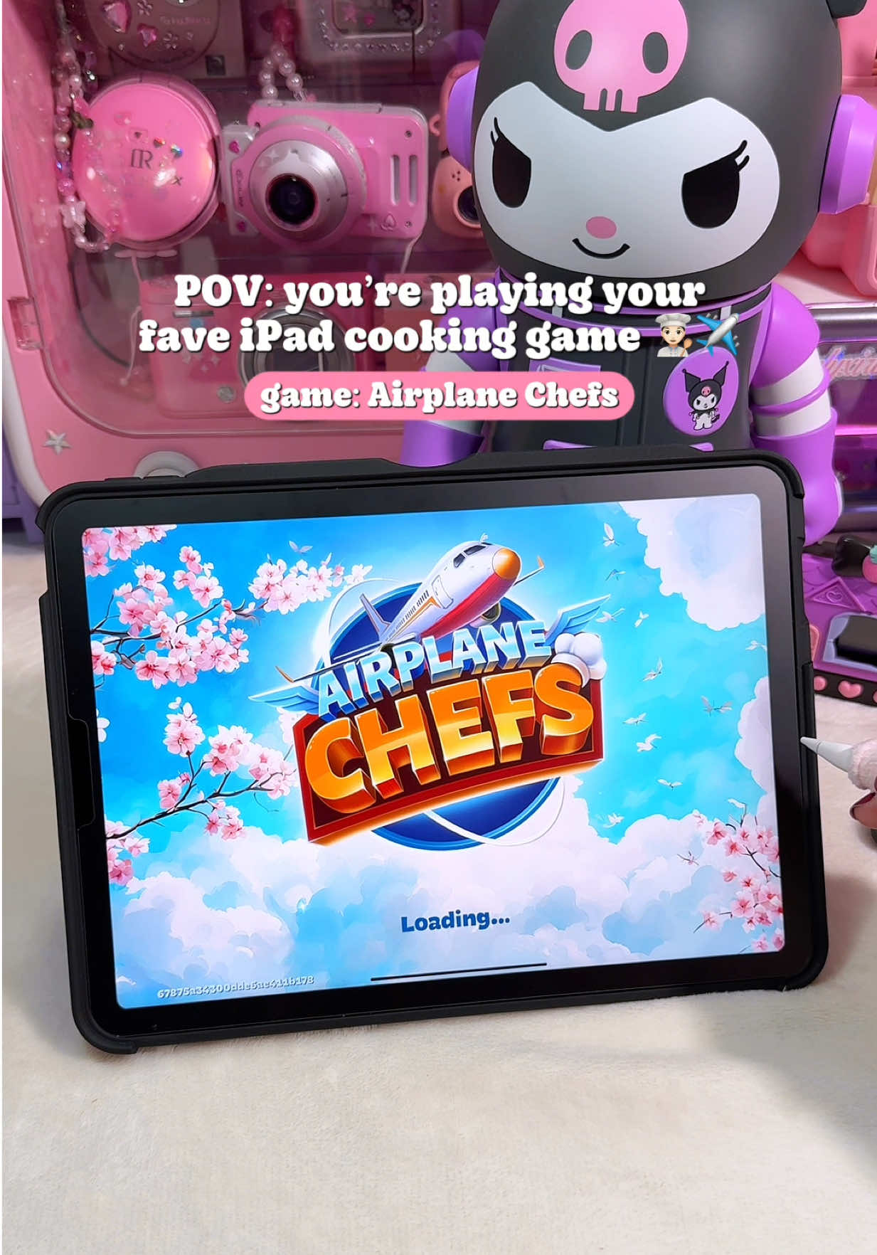 you wouldn’t believe how much I love spending my free time playing this game !! 🤣👩🏻‍🍳 happy weekend, lovelies~! 💗 ☆ iPad Air 5 case: @ZUGU *gfted ☆ playing: @Airplane Chefs  #ipad #ipadgames #zugucase #airplanechefs #kuromi #cookinggame 
