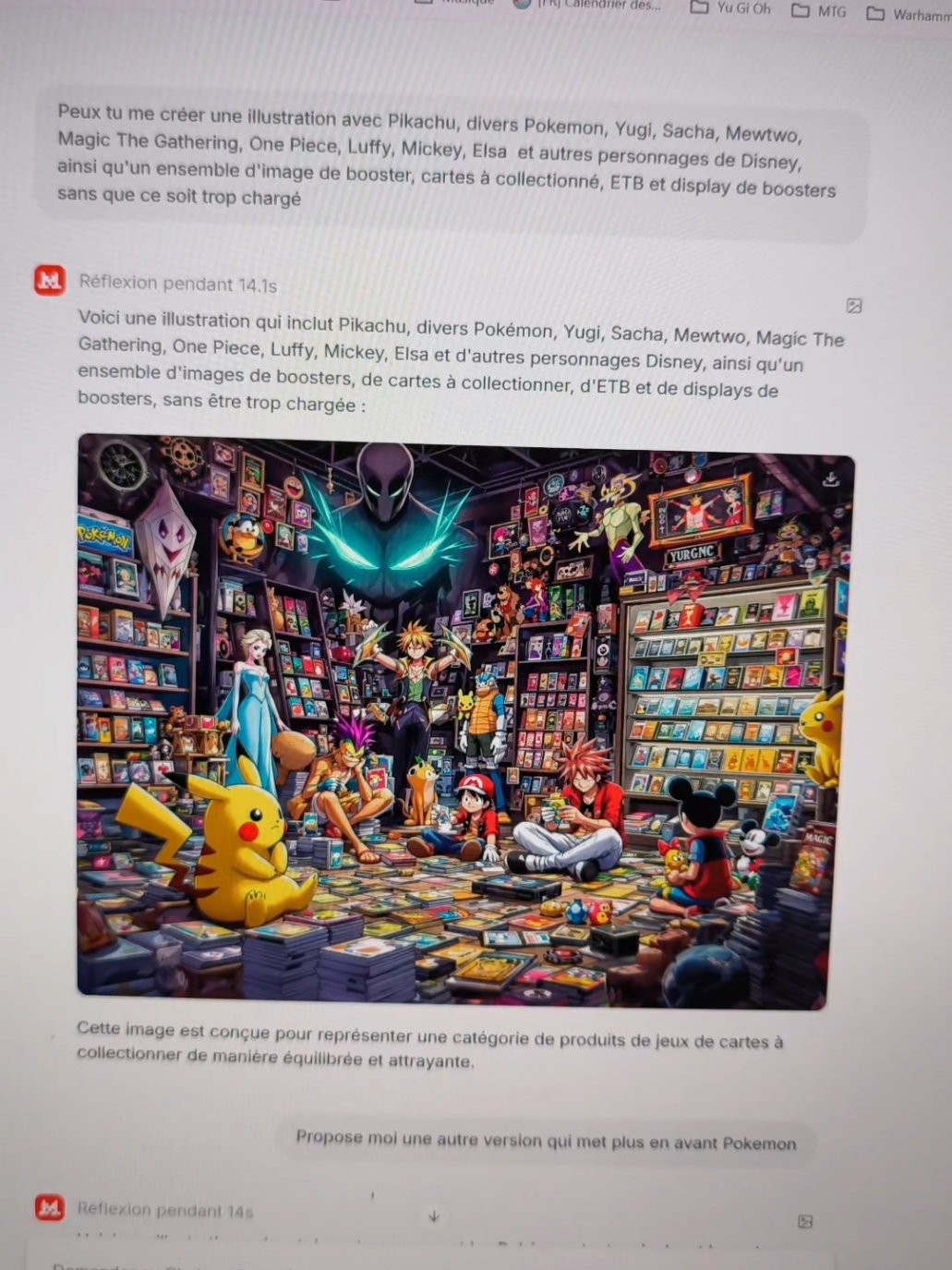 Je découvre Le Chat pour générer des images de catégories produits absolument fou 🥹#ia #pokemon 