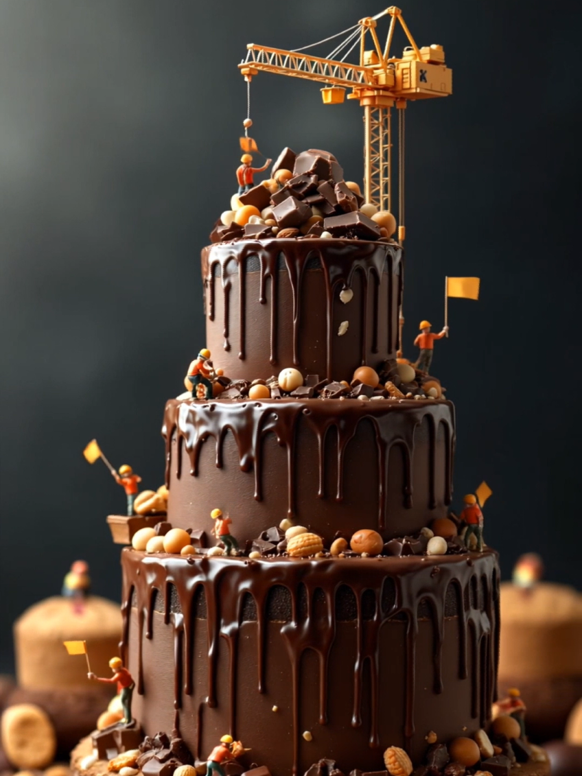 Make Chocolate Cake . . . #aiart #miniatureworld #tinyworkers #miniature 