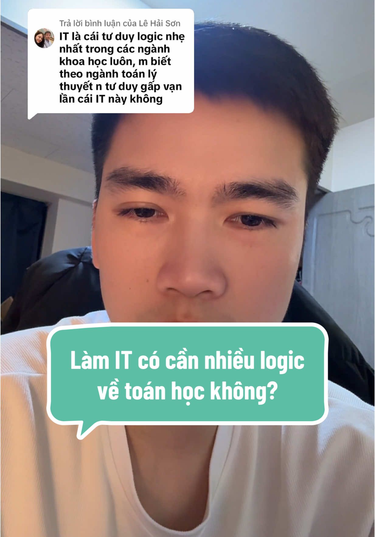 Trả lời @Lê Hải Sơn #NhatBan #IT 