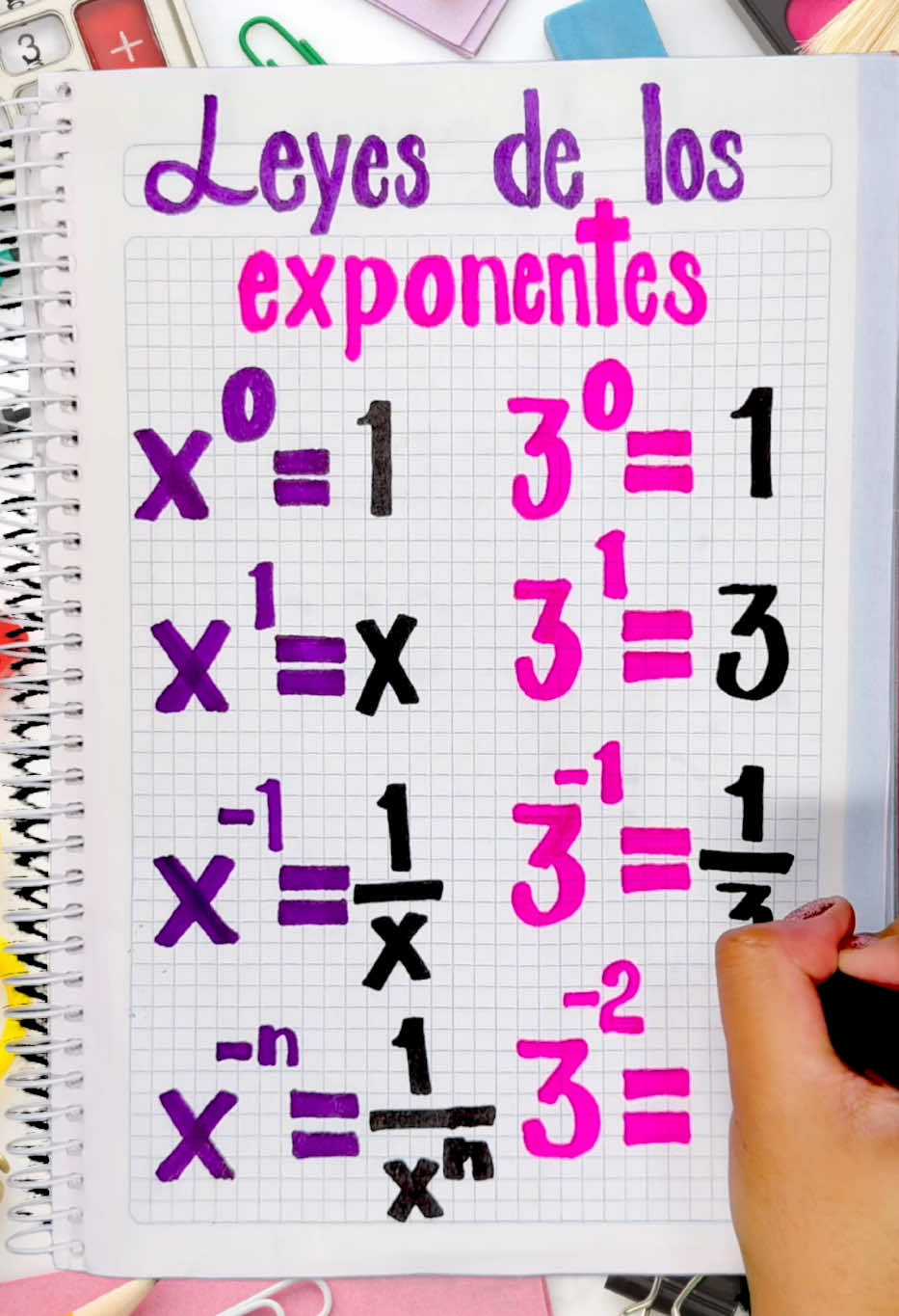 Leyes de los exponentes (EJEMPLOS) #EstudiaConMarisol #matematicas #maths #math #mates #Exponentes 